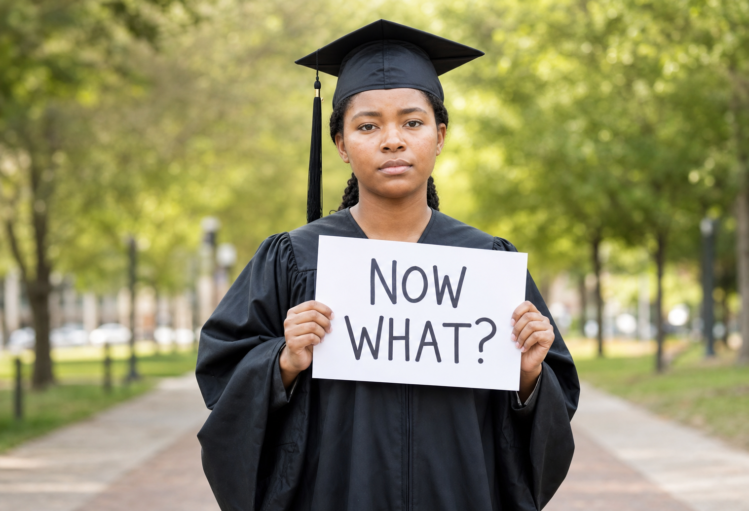 A graduate preparing for the next chapter after high school